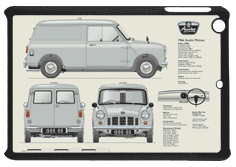 Austin Mini Van (ribbed roof) 1966 Small Tablet Covers